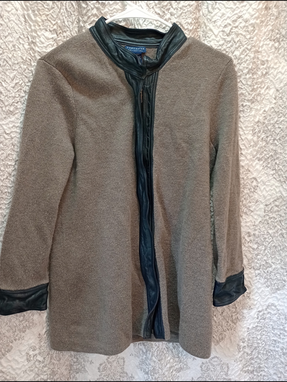 Doncaster Taupe Jacket with Black Trim
